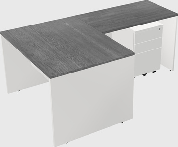 L-shaped office desk