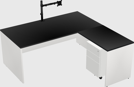 L-shaped office desk