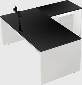 L-shaped office desk