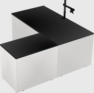 L-shaped office desk