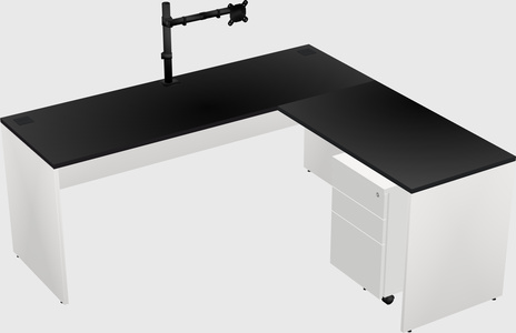 L-shaped office desk