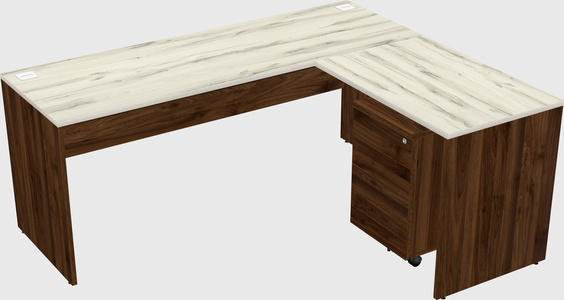 L-shaped office desk