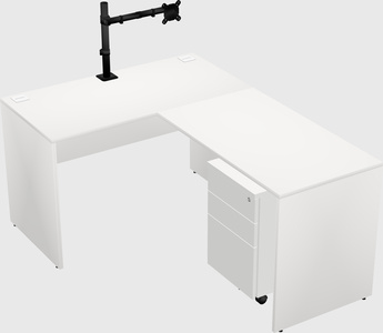 L-shaped office desk