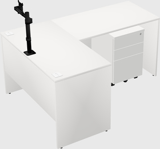 L-shaped office desk