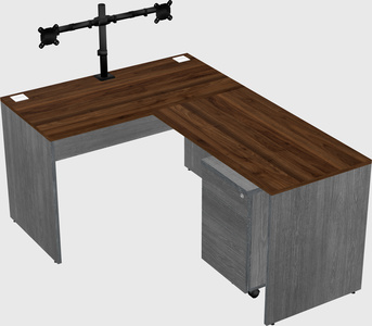 L-shaped office desk