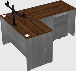 L-shaped office desk