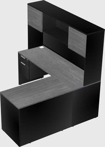 L-shaped office desk
