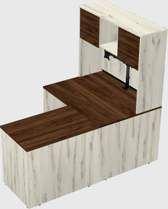 L-shaped office desk