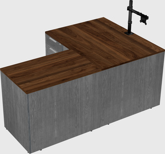 L-shaped office desk