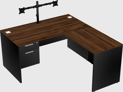 L-shaped office desk