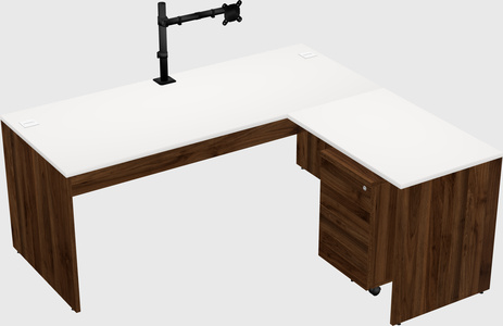 L-shaped office desk