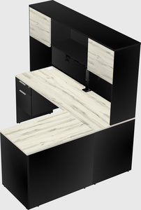 L-shaped office desk