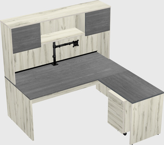 L-shaped office desk