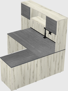 L-shaped office desk