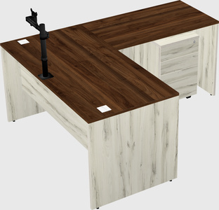 L-shaped office desk