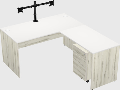 L-shaped office desk