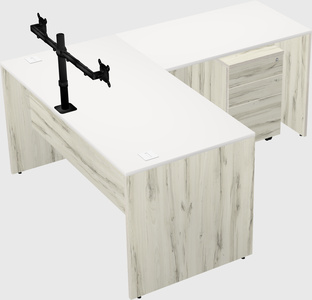 L-shaped office desk