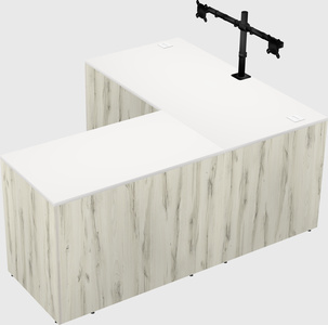 L-shaped office desk
