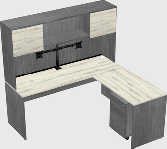 L-shaped office desk