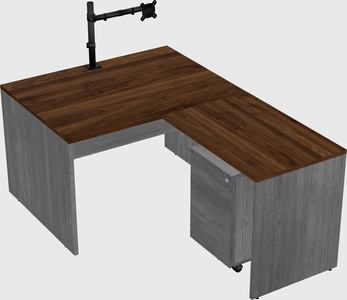 L-shaped office desk
