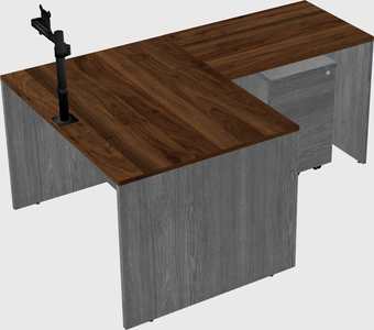 L-shaped office desk