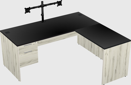 L-shaped office desk