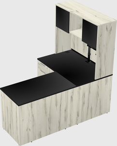 L-shaped office desk
