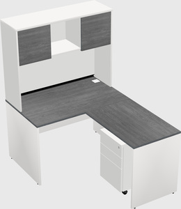 L-shaped office desk