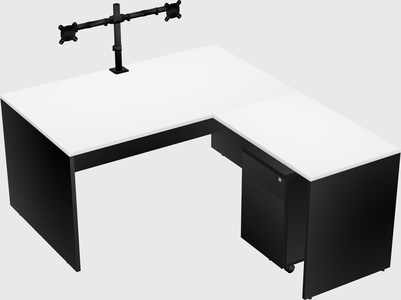 L-shaped office desk
