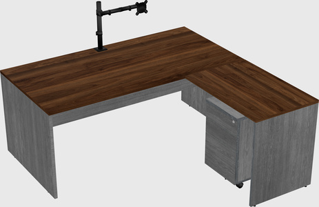 L-shaped office desk