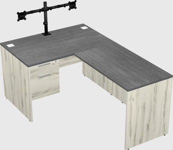L-shaped office desk