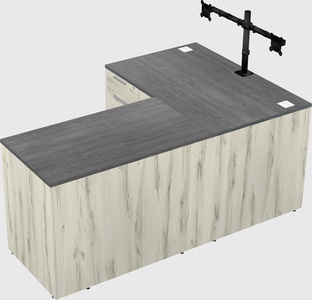 L-shaped office desk