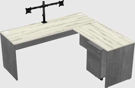 L-shaped office desk