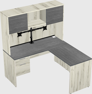 L-shaped office desk