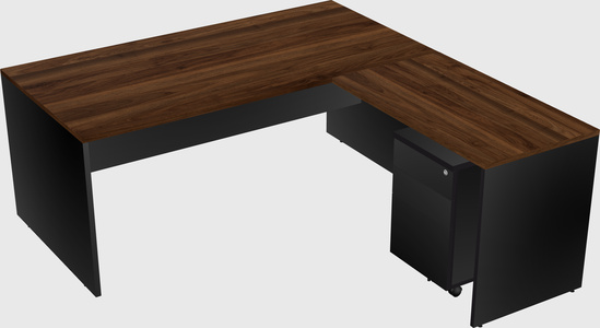 L-shaped office desk