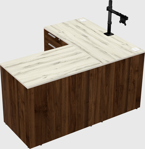 L-shaped office desk
