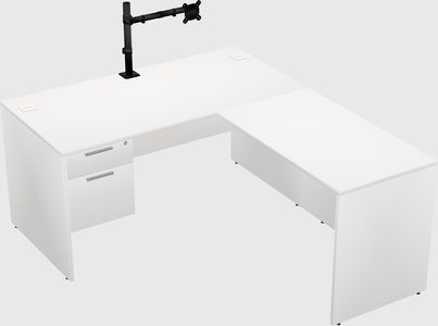 L-shaped office desk