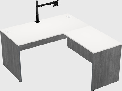 L-shaped office desk