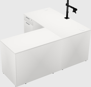 L-shaped office desk
