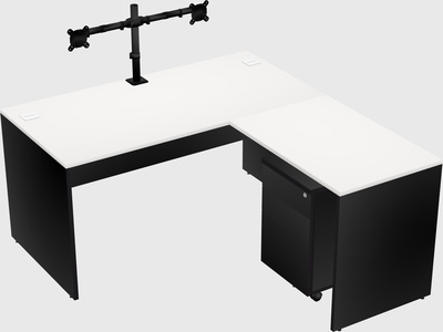 L-shaped office desk