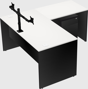 L-shaped office desk