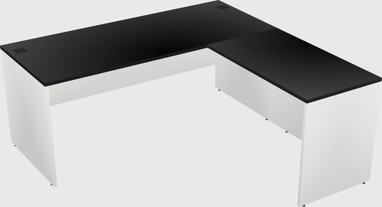L-shaped office desk