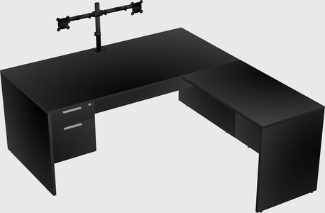 L-shaped office desk