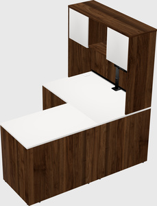 L-shaped office desk
