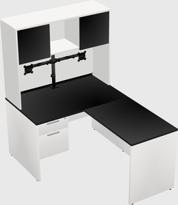 L-shaped office desk