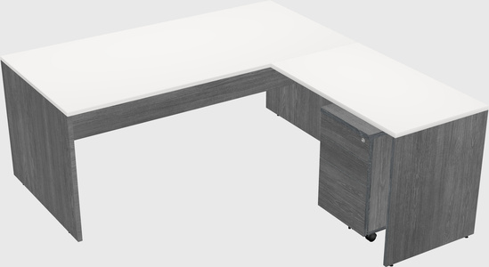 L-shaped office desk