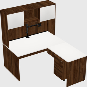 L-shaped office desk