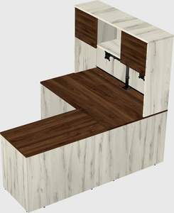 L-shaped office desk