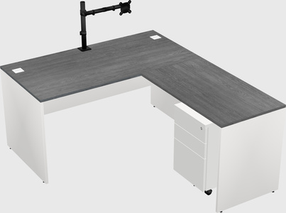 L-shaped office desk