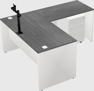 L-shaped office desk